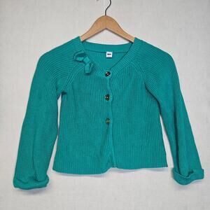 Janie and Jack Green Knit Cardigan Sweater for Girls